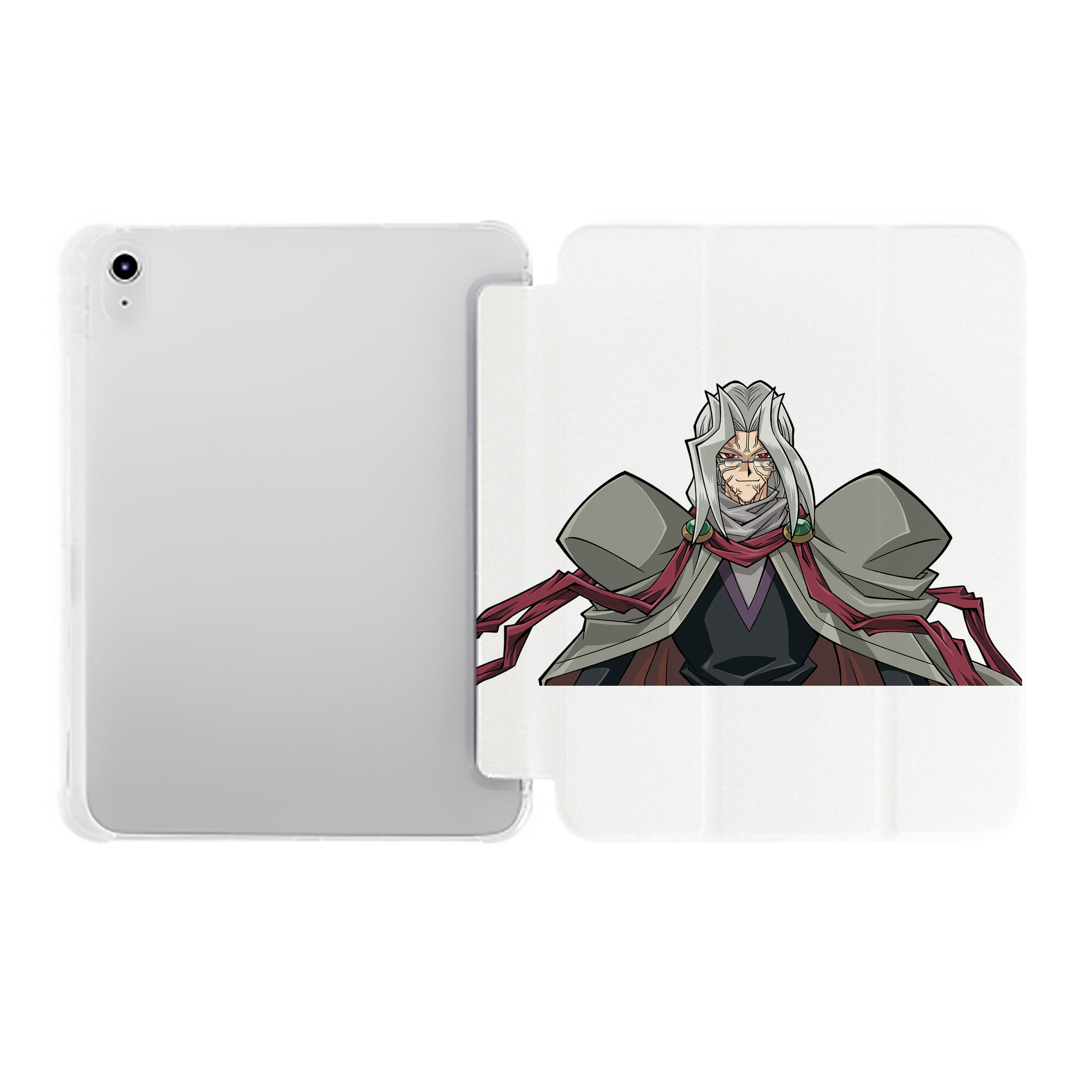 （画像用） 遊☆戯☆王 Yu-Gi-Oh! IPad ケース ペン収納付き 三つ折りスタンド PUレザー×シリコン 対応機種9.5/10.5/10.9インチ
